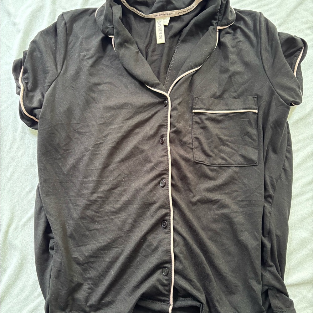 Time and Tru Black Button Down Shirt